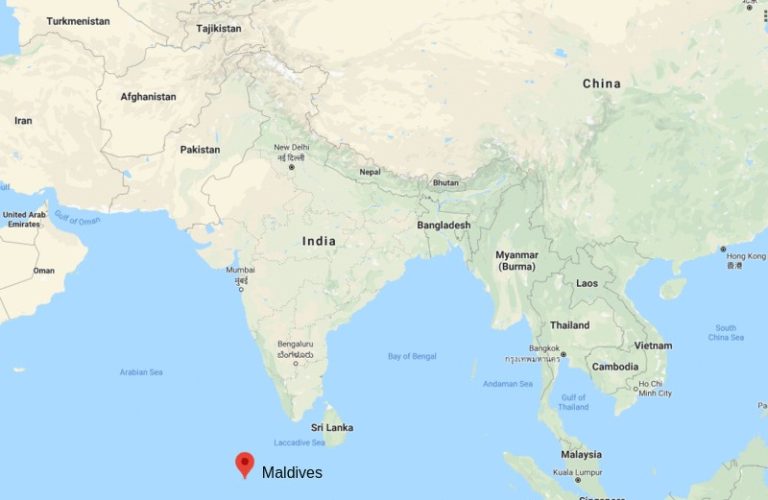 Where are the Maldives on the World Map
