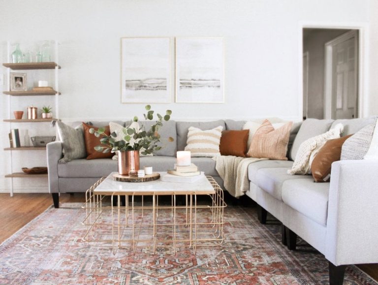 How Far Should a Rug Go under a Couch?