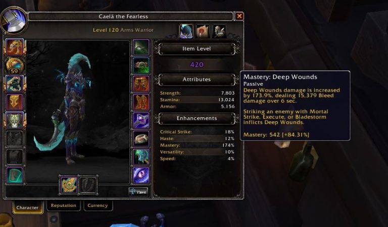 Gear Stats For An Armos Worrior World Of Warcraft
