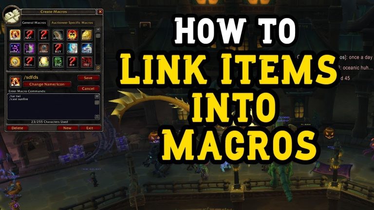 Macro To Link An Iem World Of Warcraft