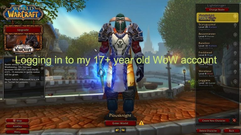 How To Log Into An Old World Of Warcraft Account