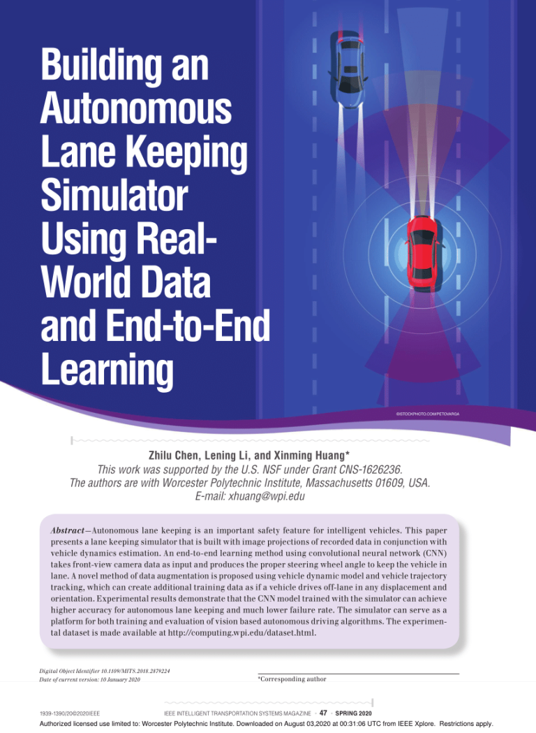 Building An Autonomous Lane Keeping Simulator Using Real World Data