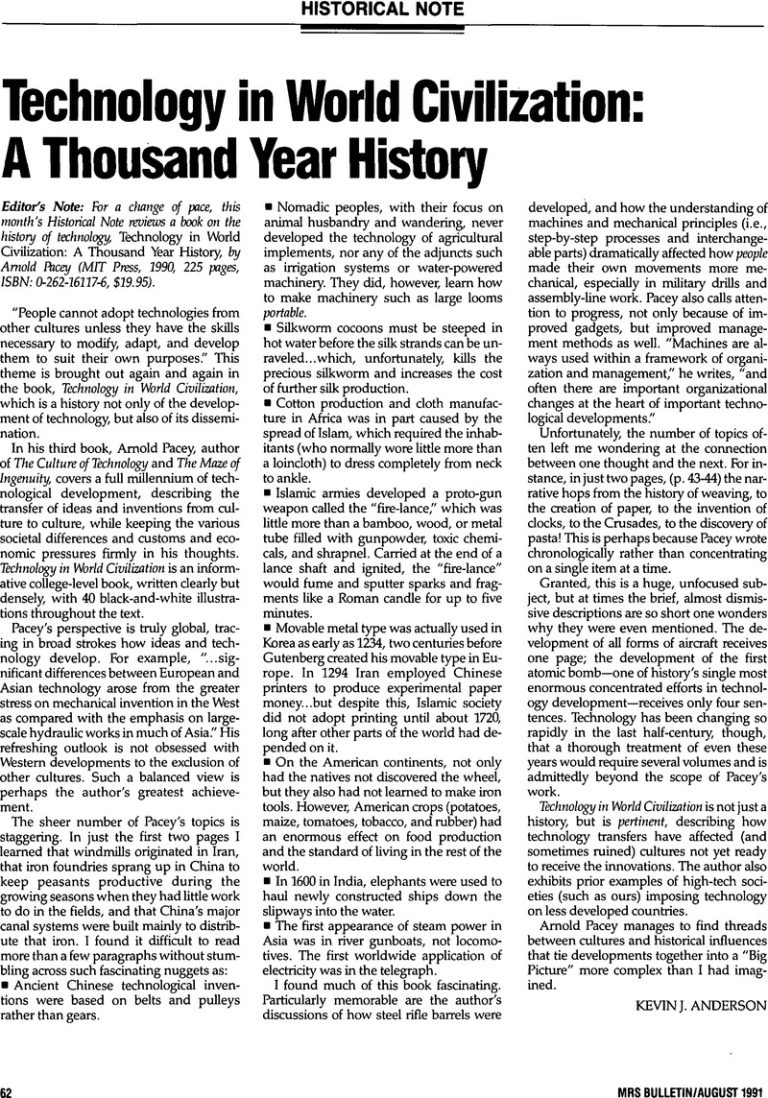 An Article On World History