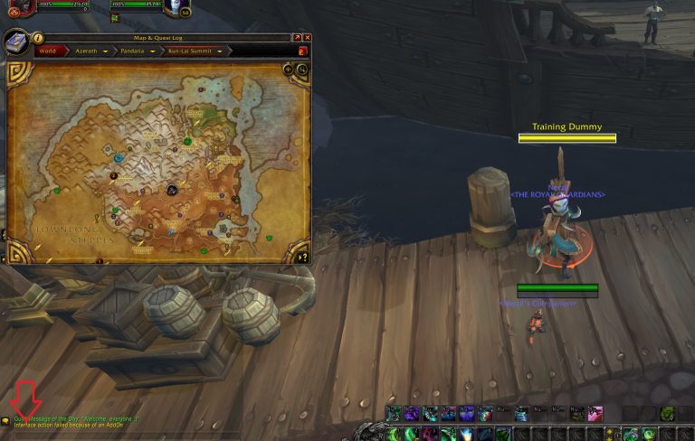 World Of Warcraft Interface Action Failed Because Of An Addon